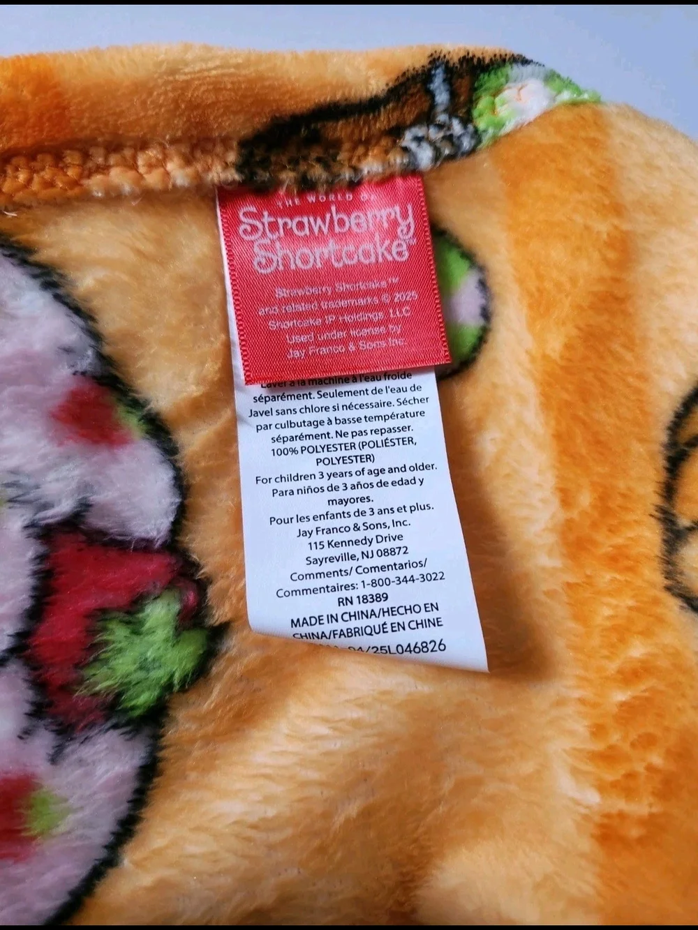 Strawberry Shortcake Plush Throw Blanket in Orange Halloween 50